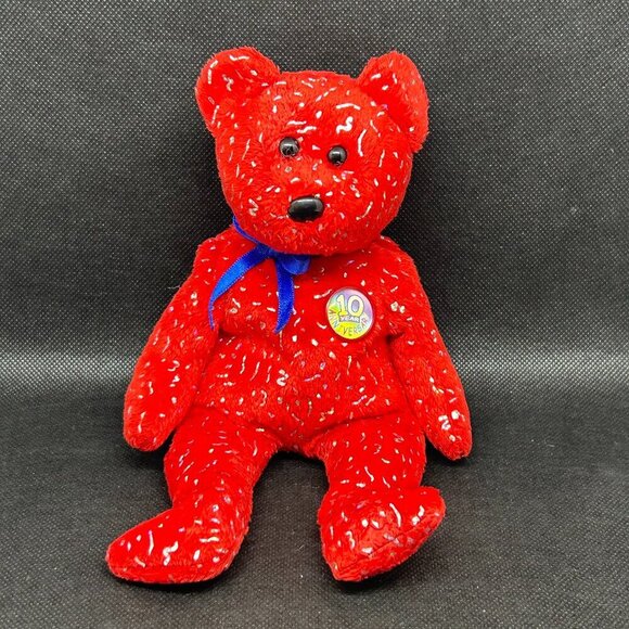 Retired TY! Beanie Babies “Decade” bear - Picture 1 of 3